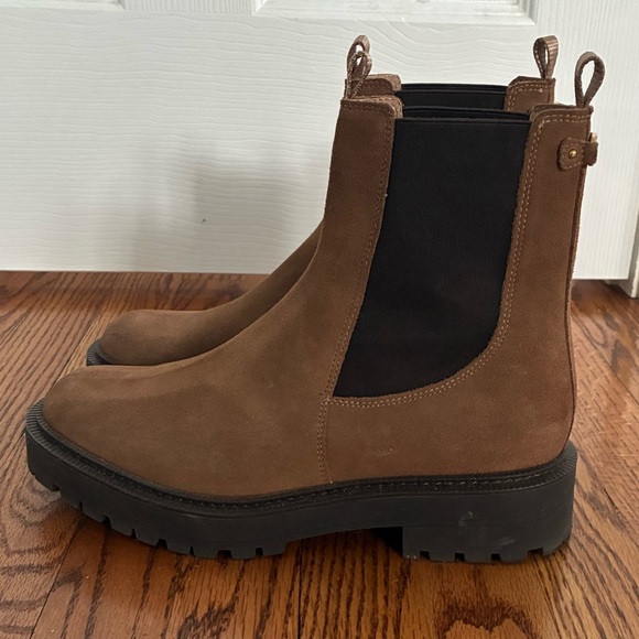 Sam Edelman Laguna Chelsea Boots Almond Taupe Suede Size 10 - Picture 5 of 6